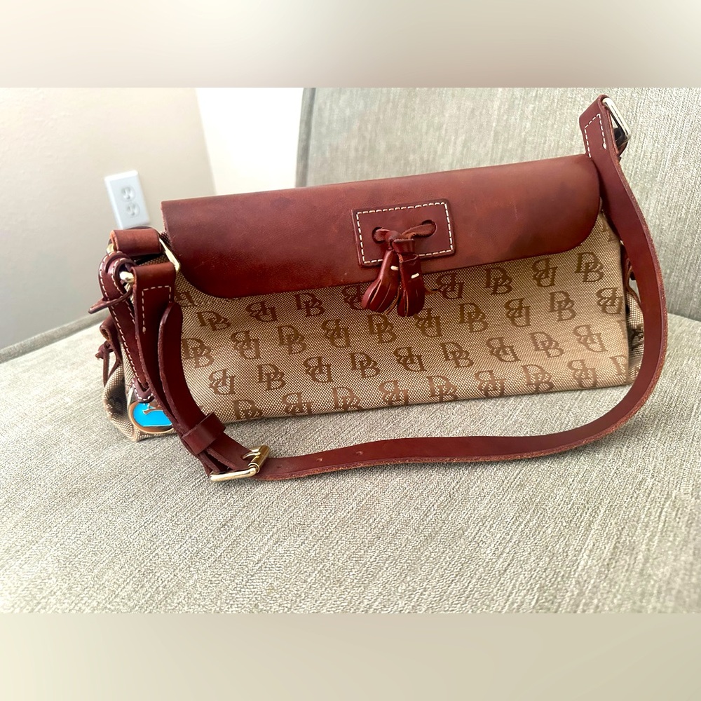 Dooney & Bourke Brown and Tan Crossbody Bag